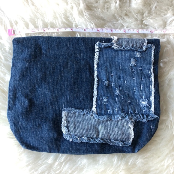 NWOT Anthropologie Soft Denim Bag - Picture 4 of 6